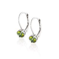 peridot boston drop earrings 12ctw in 9ct white gold