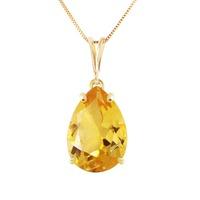 pear cut citrine pendant necklace 50ct in 9ct gold