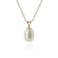 Pear Cut Pearl Pendant Necklace 4.0ct in 9ct Gold