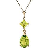 Peridot Droplet Pendant Necklace 2.0ctw in 9ct Gold