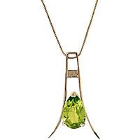 Peridot Eiffel Pendant Necklace 1.5ct in 9ct Gold