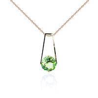 Peridot Embrace Pendant Necklace 1.45ct in 9ct Gold