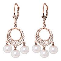 Pearl Drop Earrings 12.0ctw in 9ct Rose Gold