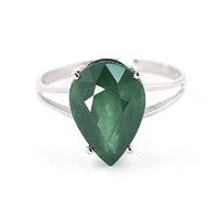 pear cut emerald ring 35ct in 9ct white gold