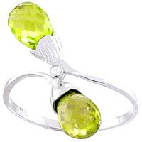 Peridot and Diamond Duo Ring 2.5ctw in 9ct White Gold