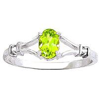 Peridot and Diamond Aspire Ring 0.45ct in 9ct White Gold