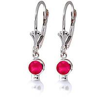 Pearl and Ruby Drop Earrings 2.7ctw in 9ct White Gold