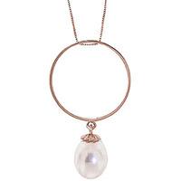 Pear Cut Pearl Pendant Necklace 4.0ct in 9ct Rose Gold