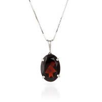 Pear Cut Garnet Pendant Necklace 5.0ct in 9ct White Gold