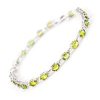 Peridot Infinite Tennis Bracelet 5.5ctw in 9ct White Gold