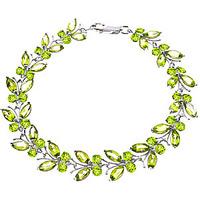 Peridot Butterfly Bracelet 16.5ctw in 9ct White Gold