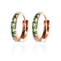 peridot huggie earrings 10ctw in 9ct rose gold