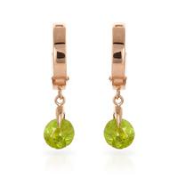 Peridot Huggie Drop Earrings 2.0ctw in 9ct Rose Gold