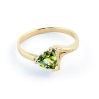 Peridot Devotion Heart Ring 0.6ct in 9ct Gold