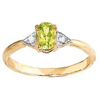 peridot and diamond allure ring 045ct in 9ct gold