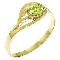 pear cut peridot ring 03ct in 9ct gold