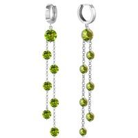 Peridot Roman Drop Earrings 9.02ctw in 9ct White Gold