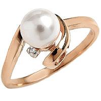 Pearl and Diamond Twist Ring 2.0ct in 9ct Gold