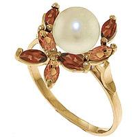 Pearl, Garnet and Citrine Ivy Ring 2.63ctw in 9ct Gold