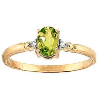 peridot and diamond allure ring 045ct in 9ct gold