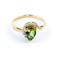 peridot and diamond belle ring 15ct in 9ct gold