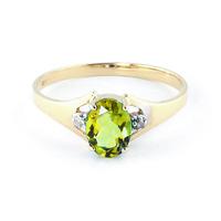 Peridot and Diamond Desire Ring 0.75ct in 9ct Gold