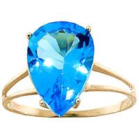 pear cut blue topaz ring 50ct in 9ct gold