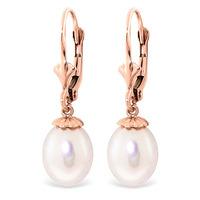 Pearl Drop Earrings 8.0ctw in 9ct Rose Gold