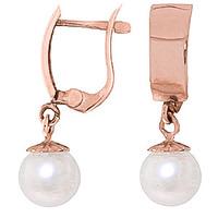 Pearl Drop Earrings 4.0ctw in 9ct Rose Gold