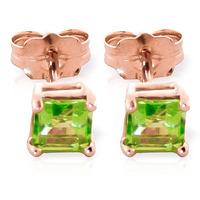 Peridot Alexandra Stud Earrings 0.75ctw in 9ct Rose Gold