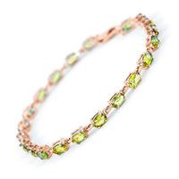 peridot infinite tennis bracelet 55ctw in 9ct rose gold