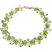 Peridot Butterfly Bracelet 16.5ctw in 9ct Rose Gold