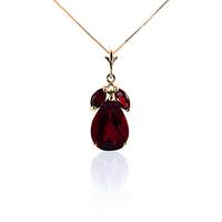 Pear Cut Garnet Pendant Necklace 6.5ctw in 9ct Rose Gold