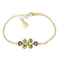 peridot and citrine adjustable bracelet 315ctw in 9ct gold