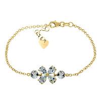 Pear Cut Aquamarine Adjustable Bracelet 3.15ctw in 9ct Gold