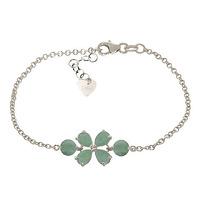 Pear Cut Emerald Adjustable Bracelet 3.15ctw in 9ct White Gold