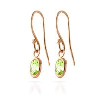 Peridot Allure Drop Earrings 1.0ctw in 9ct Rose Gold