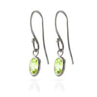 Peridot Allure Drop Earrings 1.0ctw in 9ct White Gold