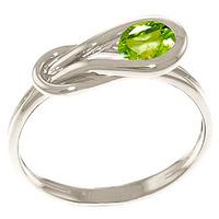 Peridot San Francisco Ring 0.65ct in 9ct White Gold