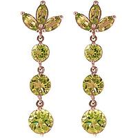 Peridot Petal Drop Earrings 8.7ctw in 9ct Rose Gold