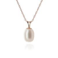 Pear Cut Pearl Pendant Necklace 4.0ct in 9ct Rose Gold