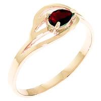 Pear Cut Garnet Ring 0.3ct in 9ct Rose Gold