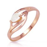 Pear Cut Opal Ring 0.15ct in 9ct Rose Gold