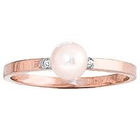 Pearl and Diamond Ring 1.0ct in 9ct Rose Gold