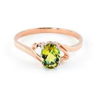 Peridot Classic Desire Ring 0.75ct in 9ct Rose Gold