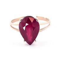 pear cut ruby ring 50ct in 9ct rose gold