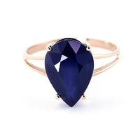 pear cut sapphire ring 465ct in 9ct rose gold