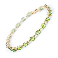 Peridot Infinite Tennis Bracelet 5.5ctw in 9ct Gold