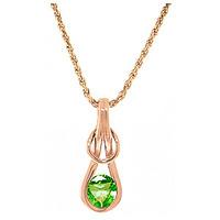 Peridot San Francisco Pendant Necklace 0.65ct in 9ct Rose Gold