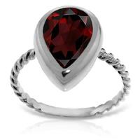 pear cut garnet ring 35ct in 9ct white gold